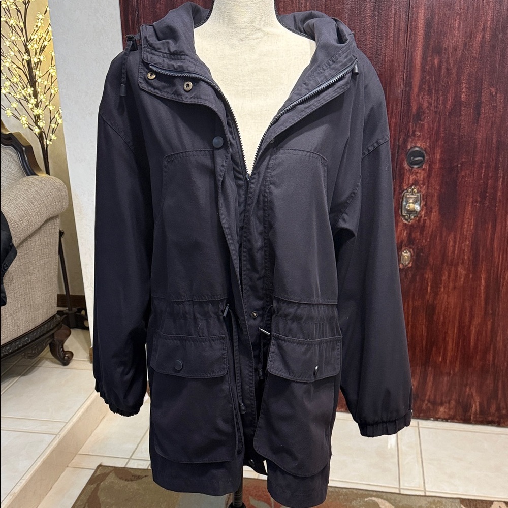 Women's Black Hooded Jacket